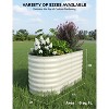 Raised Garden Bed, Galvanized Raised Planter Box, Easy Assembly, Outdoor Metal Planter Box for Vegetables, Fruits, Flowers - 2 of 4