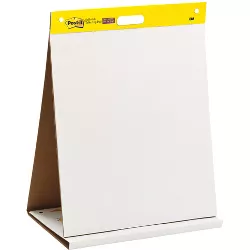 Post-it Self-Stick Easel Pad, 20 x 23 Inches, Unruled, White, 20 Sheets