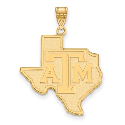Black Bow Jewelry 14k Yellow Gold Texas A&M Aggies NCAA Extra Large Pendant