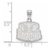 Black Bow Jewelry 10k White Gold Alabama Crimson Tide NCAA Small Pendant - 2 of 3