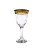 Classic Touch Set of 6 Amber Water Glasses with Gold Design - 3 of 3