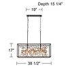 Possini Euro Design Carrine Black Gold Linear Pendant Chandelier 38 1/2" Wide Modern Clear Crystal 8-Light Fixture for Dining Room Kitchen Island Home - 4 of 4