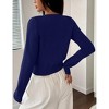 Coolmee Womens Sweater Cardigan Cropped Tie Front Bow Lightweight Cardigan Long Sleeve Sweater Knit Fashion Tops - 2 of 4