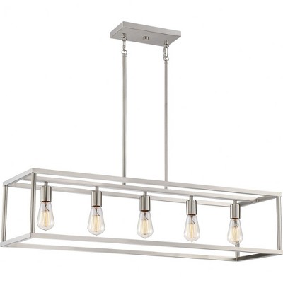 Quoizel Lighting New Harbor 5 - Light Island Pendant Light in  Brushed Nickel