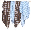 Bacati - Ikat Blue/Chocolate Swaddling Muslin Blankets set of 4 - 4 of 4