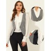 Allegra K Women's Vintage Tweed Double Breasted Sleeveless Plaid Waistcoat Vest - 2 of 4