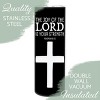 The Joy of the Lord Is Your Strength Nehemiah 8:10 Cross Black 20 ounce Stainless Steel Travel Tumbler with Lid For Your On The Go Beverages - 3 of 4