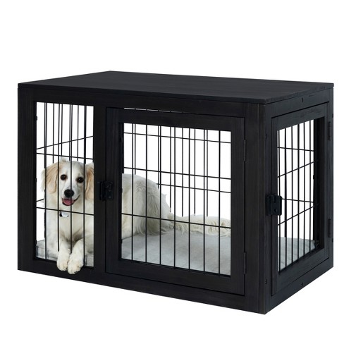 Petmaker Furniture Style Dog Crate Black Medium