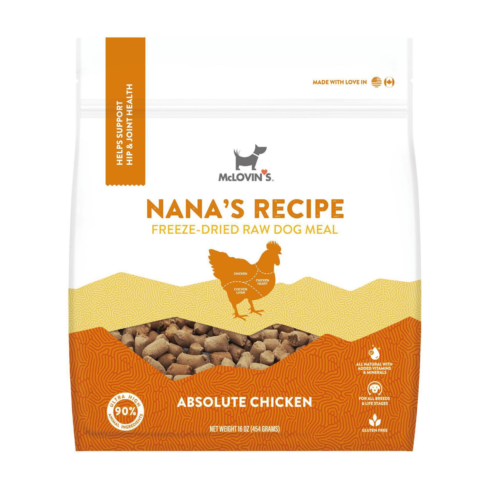 McLovin's Nana's Recipe Chicken Flavor Freeze Dried Dry Dog Food