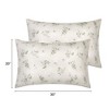 Unique Bargains Soft Cotton Floral Pattern Pillowcase with Envelope Closure for Hair and Skin Set of 2 - 4 of 4