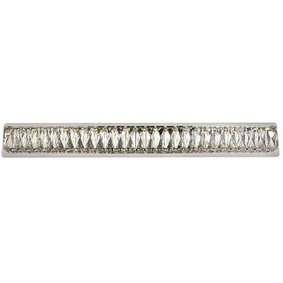 Elegant Lighting Monroe Integrated LED chip light Chrome Wall Sconce Clear Royal Cut Crystal