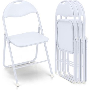 Portable Folding Chairs - PU Leather, Cushioned, Stackable for Indoor/Outdoor Events - 1 of 4