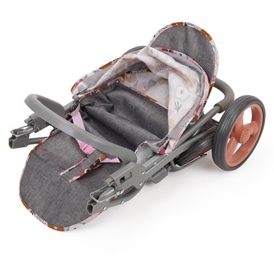 Melange Flora Twin Doll Stroller with Retractable Canopy