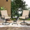 EROMMY Patio Swivel Chair Set Of 2, Outdoor Dining Chairs With Cushions, 360° Swivel Rocker Patio Chairs For Porch, Deck, And Garden - 3 of 4