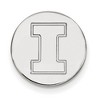 Black Bow Jewelry Sterling Silver Illinois Fighting Illini NCAA Key Chain - 2 of 3