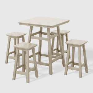 WestinTrends Malibu All Weather Hdpe Outdoor Patio Counter Height Dining Set (5-Piece) - 1 of 4
