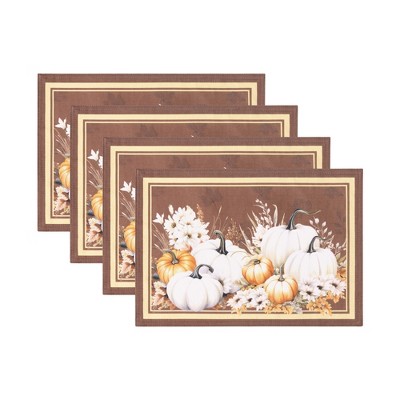 Wheatland Harvest Fall Placemats, Set of 4 - Multicolor - 13x19 - Elrene Home Fashions