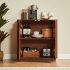 Modern Accent Storage Cabinet with Curved Wave & Adjustable Shelf, Sideboard Buffet  Cabinet for Dining Room, Living Room, or Entryway-Tanpinhause - 3 of 4