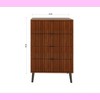 Okak 6-Drawer Dresser Golden Handles and Steel Legs, Spacious Large Drawers, Stylish Storage Chest for Home Organization - 4 of 4