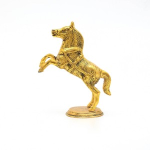 TopComfy Decorative Object Horse Sculpture Animal Figurine for Elegant Home Office Decor, Gold, 7.25"*3"*9.25" - 1 of 4