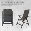 SKRAN 2-Pcs Adjustable Patio Folding Chairs,Aluminium Frame Reclining Sling Lawn Chairs,Textilene Fabric,No Assembly Required,For Outdoor, Camping - 3 of 4