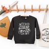 The Juniper Shop Witches Goblins Ghosts Puff Print Toddler Graphic Sweatshirt - 2 of 3