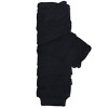 Wrapables Colorful Baby & Toddler Leg Warmers 2, Striped Ruching Black - 2 of 4