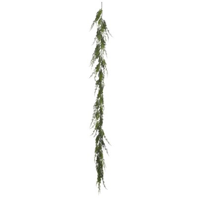 Vickerman Artificial Monterey Cypress Garland 6': Faux Polyester Floral ...