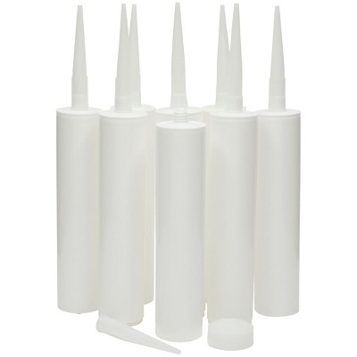 Bright Creations 8 Pack Empty Caulking Sealant Tubes for Cracks, Tiles, and Repairs (8.4 x 1.9 In)