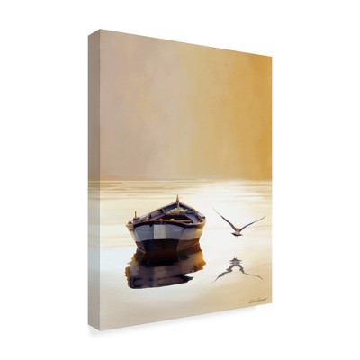 Trademark Fine Art -Carlos Casamayor 'Sunset In The Pier' Canvas Art