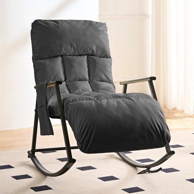 Mjkone Adjustable Rocking Chair,Modern Lounge Nursery with Iron Frame
