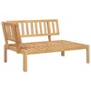 vidaXL Patio Pallet Corner Sofa with Cushions - Solid Wood Acacia, Anthracite Polyester Fabric, Modular Design for Garden, Patio, Terrace Seating - 3 of 4