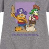 - Garfield - Will Trade Dog For Candy Graphic Short Sleeve Fleece Dress - 2 of 4