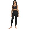 Memoi Women's Ribbed Leggings with Wide Waistband - 2 of 4