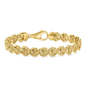 THE YELLOW MONKEY ヒーセプロデュースブレスレット Ross-Simons 14kt Yellow Gold-Plated Rosette-Link Bracelet Size 7