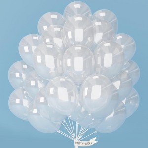 PartyWoo Balloons Clear Transparent 12 Inch 50 pcs - 1 of 4