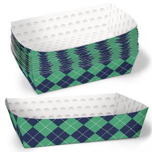 Big Dot of Happiness Golf Party Paper Food Trays, Disposable Double-Sided Paper Food Holders for Nachos, Hot Dogs, French Fries - 12 Ct - 1 of 4