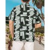 LA LEELA Men's Hawaiian Short Sleeve Button Down Shirt Mens 4th of July Party Shirts Casual Holiday Summer Patriotic Shirts for Men - 3 of 4