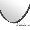TEHOME Javell Oval Stainless Steel Framed Wall Mounted Bathroom Vanity Mirror - 4 of 4