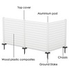 Kozyard 50" W x 48" H Outdoor Privacy Screens Aluminum Post Framed Flat Fence Panels Kit for AC Trash Can Storage - 4 of 4