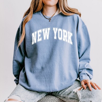 Simply Sage Market Varsity New York Lightweight Garment Dyed Sweatshirt