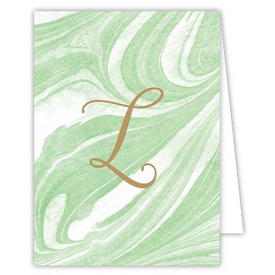 10ct Marble Note Cards - Monogram L