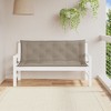 vidaXL Garden Bench Cushions Set in Taupe - Durable Oxford Fabric, Hollow Fiber Filling - 59.1"x19.7"x2.8" for Outdoor/Indoor Use - 2 of 4