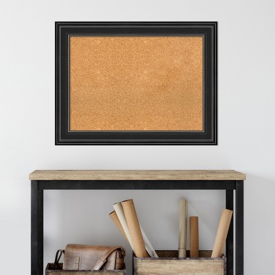 Amanti Art Black Framed Natural Cork Bulletin Board