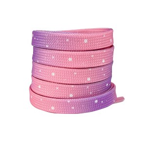 INSPIRE CHIC Flat Tie-Dye Dots Soft Shoelaces for Casual Hiking Shoes Sneakers 0.31'' 1 Pair - 1 of 4