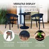 WestinTrends Playa Outdoor Modern Stackable Plastic Resin Patio Dining Armchair (Set of 2) - 4 of 4