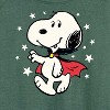 Women's - Peanuts - Snoopy Vampire Stars Glow In The Dark Lightweight French Terry Wide Neck Long Sleeve Shirt - 2 of 4