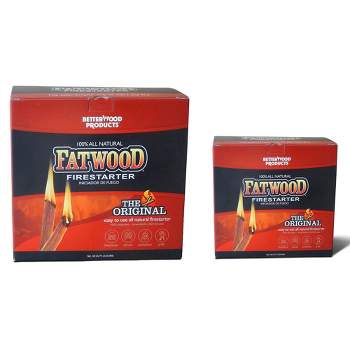 Betterwood 10lb Firestarter and Betterwood Pine 5lb Firestarter for Campfire, BBQ, or Pellet Stove; Non-Toxic and Water Resistant
