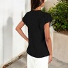 Anna-Kaci Women's Eyelet Ruffle Sleeve Top with Keyhole Tie Front for Casual Looks - 2 of 4