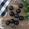Northlight 2-Finish Glass Ball Christmas Ornaments - 2.5" (65mm) - Black - 9ct - 4 of 4